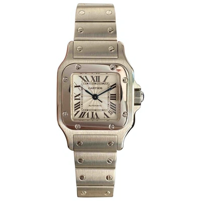 Pre-owned Cartier Santos Galbée Silver Steel Watch