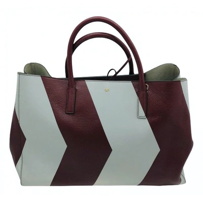 Pre-owned Anya Hindmarch Ebury Maxi  Burgundy Leather Handbag