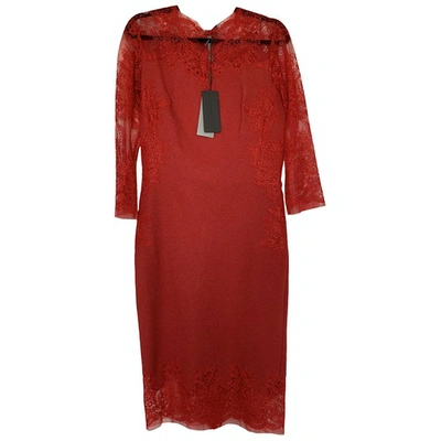 Pre-owned Ermanno Scervino Wool Mid-length Dress In Red