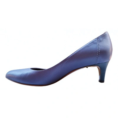 Pre-owned Bruno Magli Leather Heels In Purple