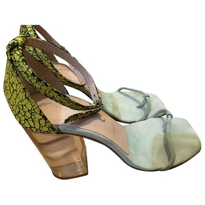 Pre-owned Opening Ceremony Heels In Green