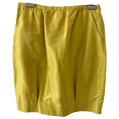 Pre-owned Aspesi Silk Skirt In Yellow