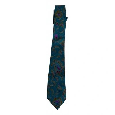 Pre-owned Givenchy Silk Tie In Blue