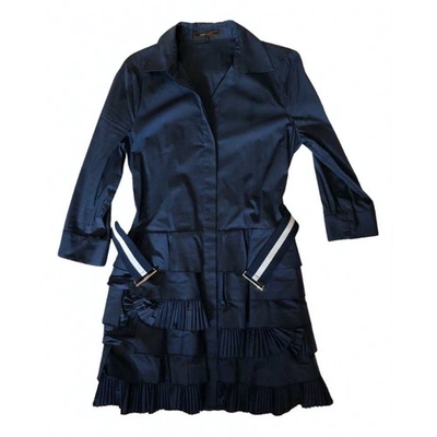 Pre-owned Bcbg Max Azria Blue Cotton - Elasthane Dress