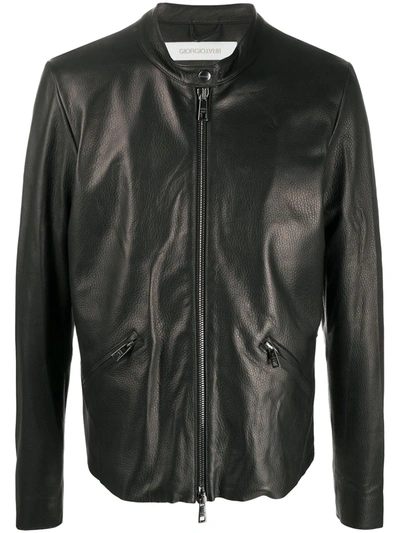 Giorgio Brato Zip-up Biker Jacket In Black