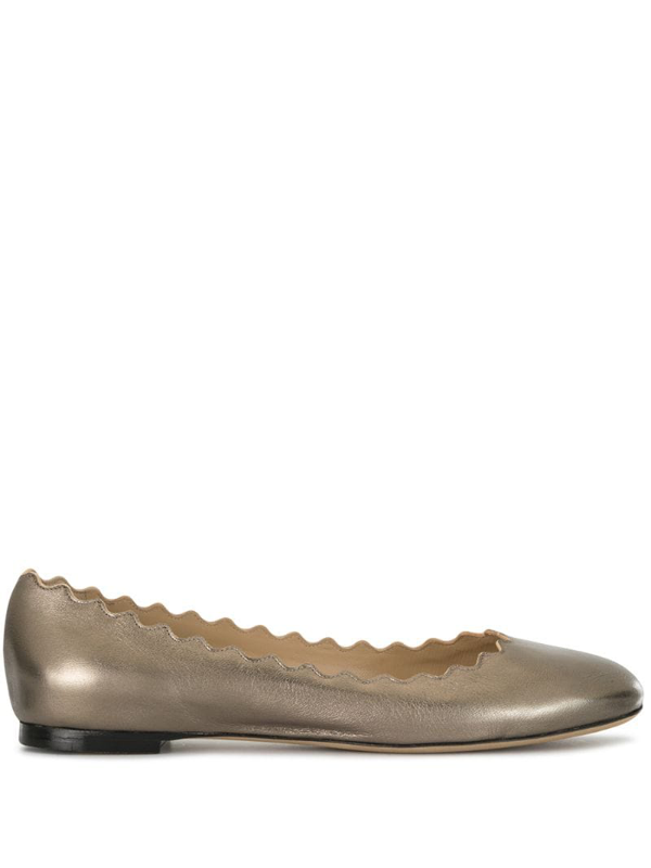 scalloped ballet flats