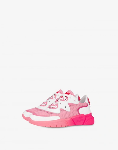 Love Moschino Running Sneakers With Degradé Sole In Pink