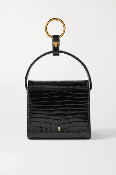 Gu_de Play Mini Croc-effect Leather Tote In Black