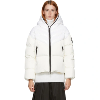 Moncler Guenioc Hooded Down Puffer Coat In 035 White