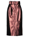 Msgm Midi Skirts In Bronze