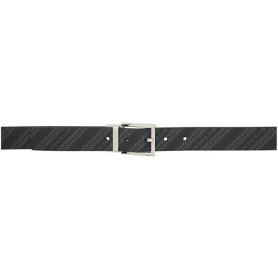 Givenchy Reversible Black & Grey Classic Belt In Nero