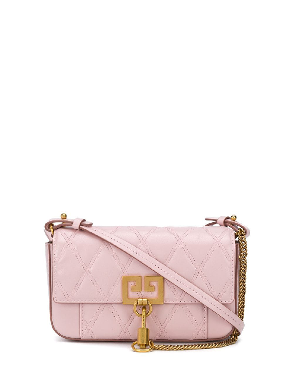 Givenchy Mini Pocket Quilted Convertible Leather Bag In Pink | ModeSens