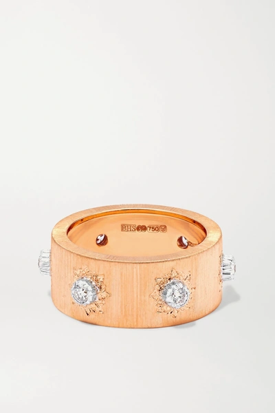 Buccellati Macri 18-karat Pink And White Gold Diamond Ring In Rose Gold