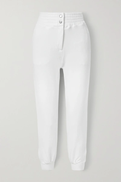 The Range Element French Terry Stretch-cotton Jogging Bottoms In White