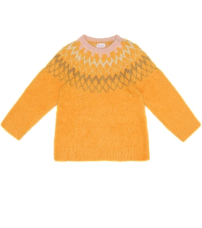 Morley Kids' Mink Alpaca-blend Sweater In Yellow