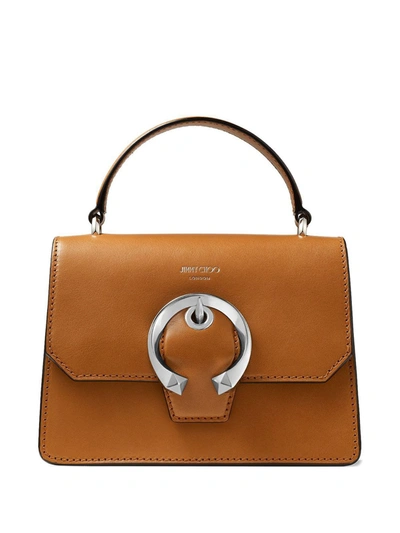 Jimmy Choo Madeline Small Leather Shoulder Bag In Brown