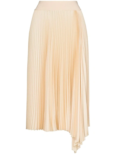 Joseph Off-white Sabin Plissé Mid-length Skirt