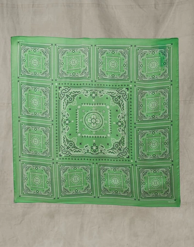 Belstaff Playing Card Scarf In Green