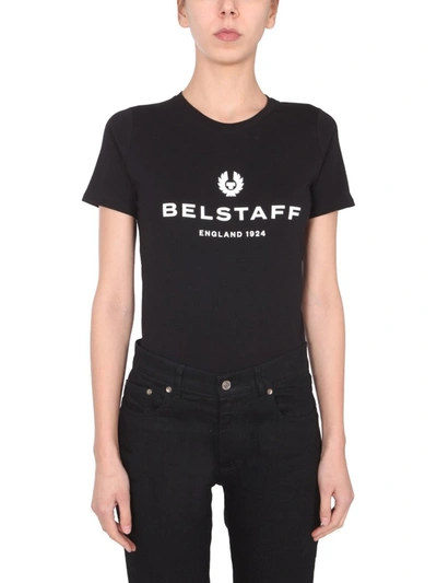 Belstaff T-shirt With Logo Print In Black