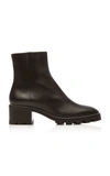 Jimmy Choo Mava Lug-sole Embellished Leather Ankle Boots In Black