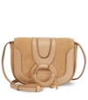 See By Chloé See By Chloe Hana Mini Suede & Leather Crossbody In Coconut Brown/gold