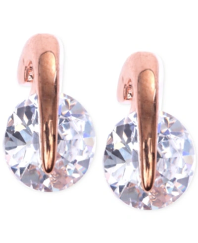 Givenchy Earrings, Crystal Accent In Rose Gold