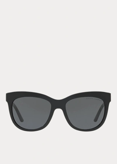 Ralph Lauren Square Cat-eye Sunglasses In Cream Horn