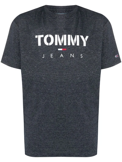 Tommy Hilfiger Logo-print Crew Neck T-shirt In Blue