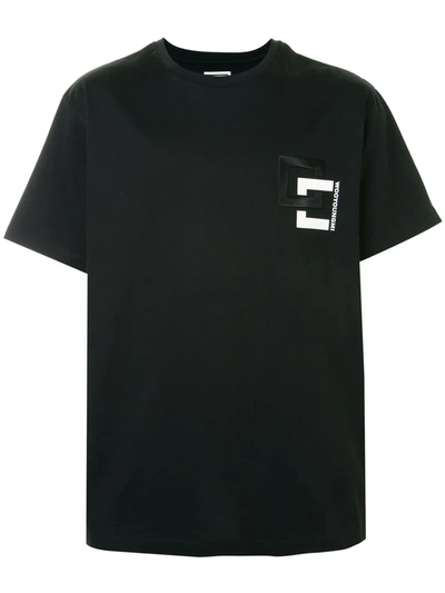 Wooyoungmi Short Sleeved Logo T-shirt In Black