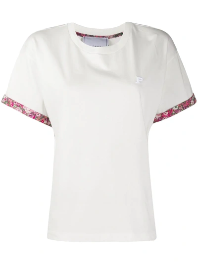 Philosophy Floral-trimmed Cotton T-shirt In White