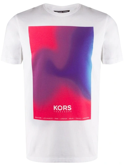 Michael Kors Gradient Logo T-shirt In White