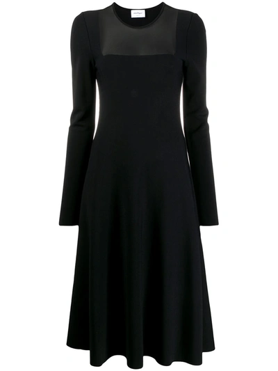 Ferragamo Fit-and-flare Dress In Black