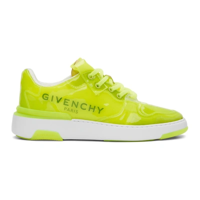 Givenchy Yellow Translucent Wing Low Sneakers In Fluo Yellow