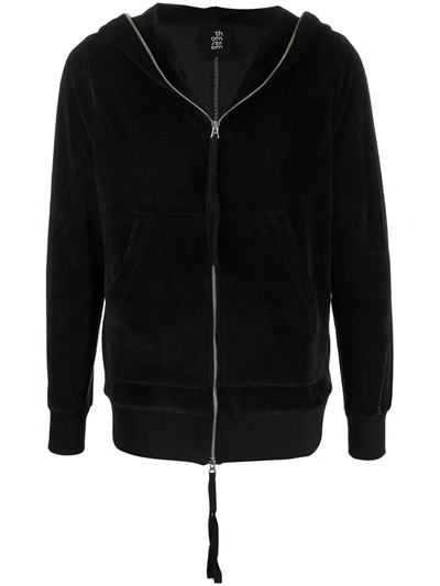 Thom Krom Hooded Zipped Jacket In Black