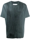 Telfar Pleated Logo Cotton T-shirt In Lead