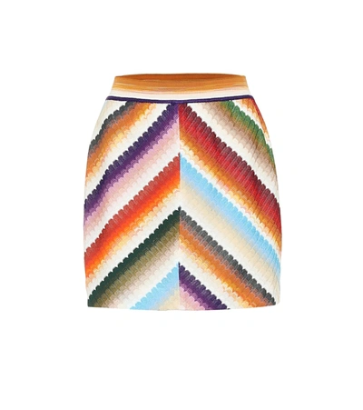 Missoni Intarsia Knit Mini Skirt In Multicoloured