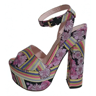 Pre-owned Giamba Cloth Heels In Multicolour