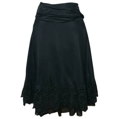 Pre-owned By Malene Birger Silk Mid-length Skirt In Black