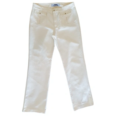 Pre-owned Krizia Straight Pants In White