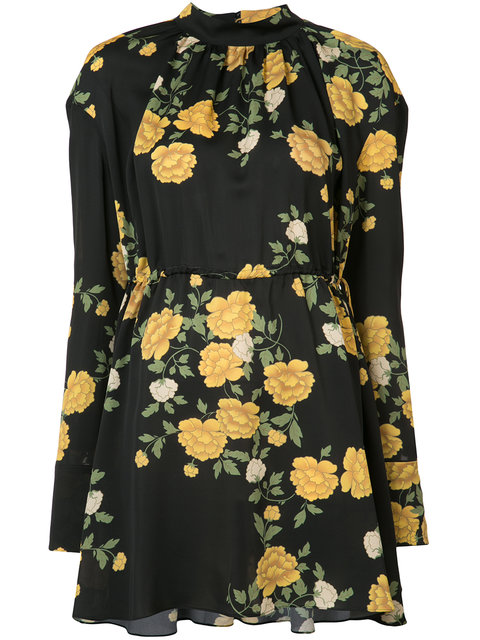 Magda Butrym Lugo Floral-print Silk Mini Dress | ModeSens