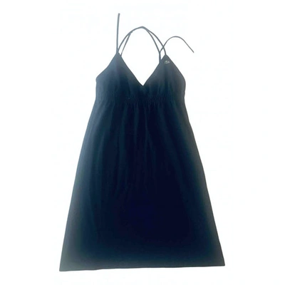 Pre-owned Lacoste Mini Dress In Black