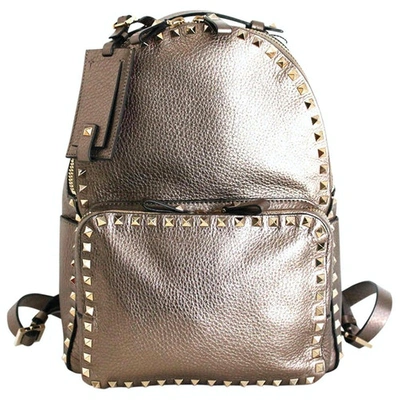 Pre-owned Valentino Garavani Rockstud Leather Backpack
