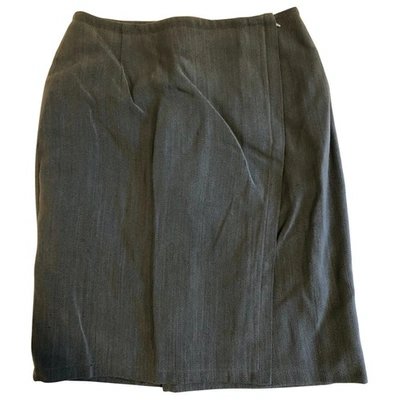 Pre-owned Emporio Armani Wool Mid-length Skirt In Grey