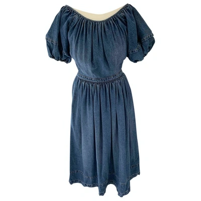 Pre-owned Co Mid-length Dress In Blue