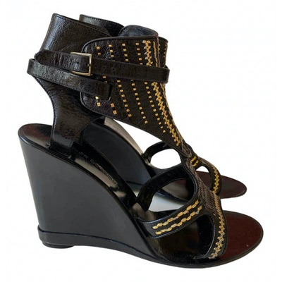 Pre-owned Sigerson Morrison Leather Sandals In Black