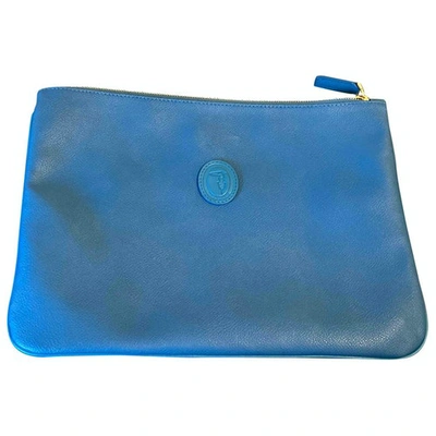 Pre-owned Trussardi Blue Leather Handbag