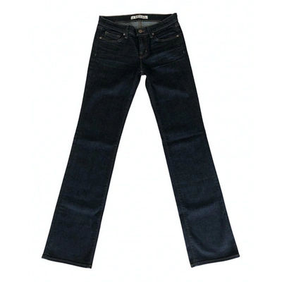 Pre-owned J Brand Straight Jeans In Navy