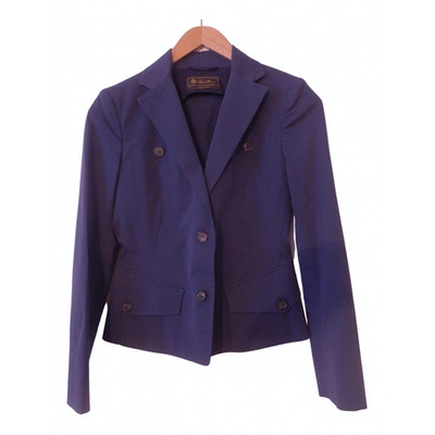 Pre-owned Loro Piana Blue Cotton Jacket