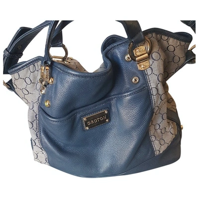 Pre-owned Oroton Blue Cloth Handbag