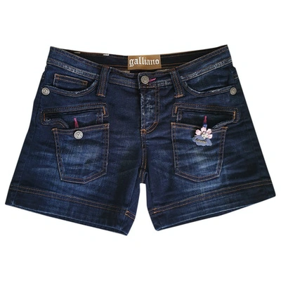 Pre-owned John Galliano Blue Cotton Shorts